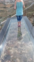 Die Plattform hat einen Glasboden.